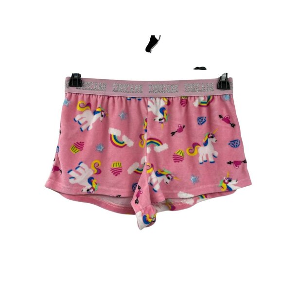 Unicorn Sleep Shorts Girls L Used Plush Dream Pajama Lounge - Picture 1 of 12